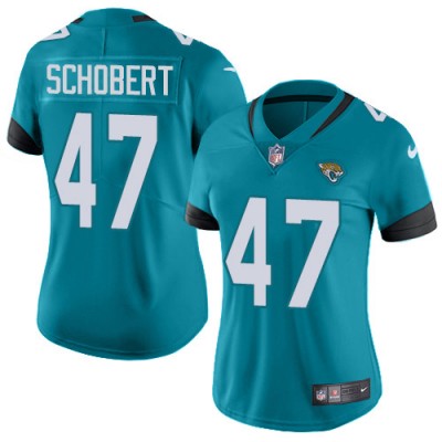 Nike Jacksonville Jaguars #47 Joe Schobert Teal Green Alternate Women's Stitched NFL Vapor Untouchable Limited Jersey
